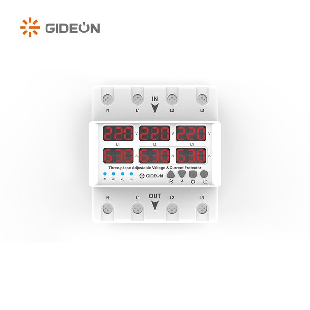 GD-V598-63A DIN RAIL TIPE Трехфазное автоматическое чрезмерное напряжение и протектор недостатки