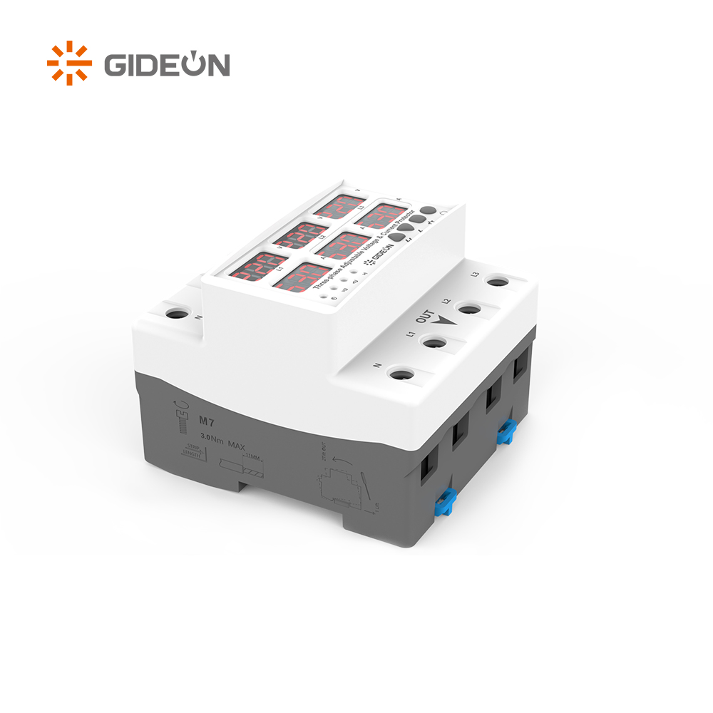 GD-V598-63A DIN RAIL TIPE Трехфазное автоматическое чрезмерное напряжение и протектор недостатки