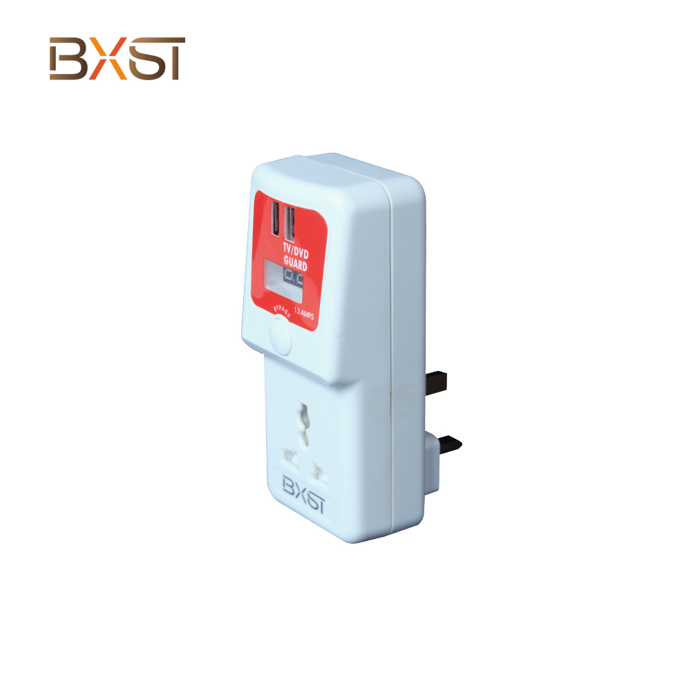 BXST TV Guard UK Plug Automatic Protector с USB V187-D-USB