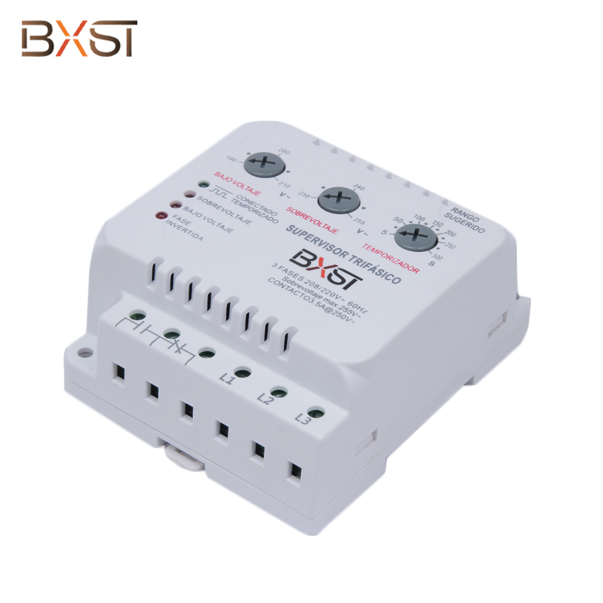 BXST Clevied Din Rail 3 -фазовые защитники напряжения для домашнего холодильника v086